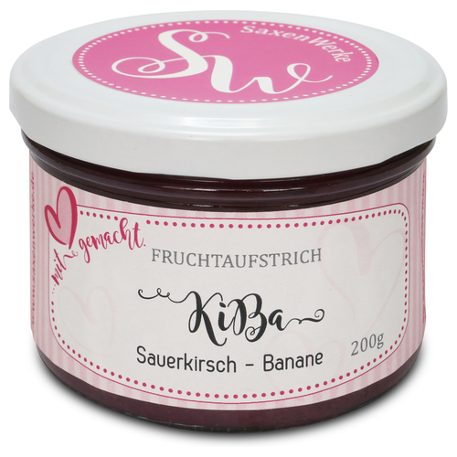 Saxenwerke Fruchtaufstrich KiBa Sauerkisch-Banane 200g